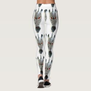 zebra-huvud leggings