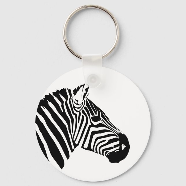Zebra-huvud Nyckelring (Framsida)