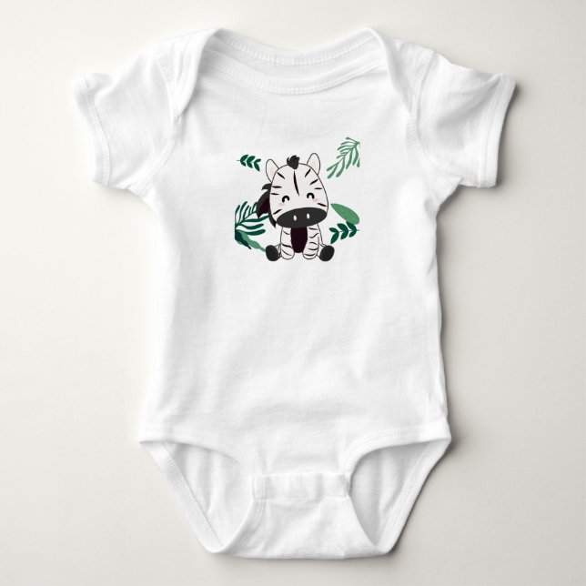 Zebra i jungle Sweet Animals for Children T Shirt (Framsida)