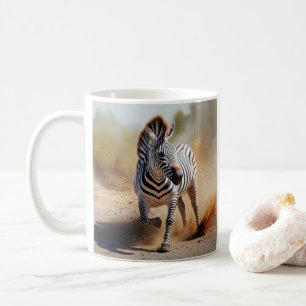 Zebra i Vilden Dramatic Sunset Safari Art Kaffemugg
