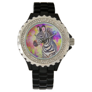 Zebra i Watercolor Armbandsur