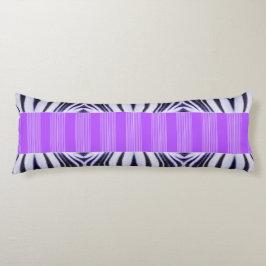 Zebra Illusion - Modern Abstrakt Purple Lilac Kroppskudde