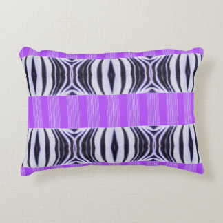 Zebra Illusion - Modern Abstrakt Purple Lilac Prydnadskudde