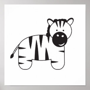 ZEBRA illustration av Lorena Depante Poster