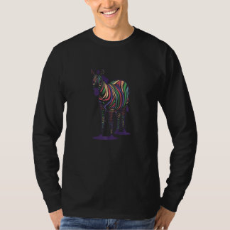 Zebra in Rainbow Stil T Shirt
