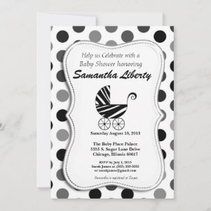 Zebra-inbjudan till baby shower inbjudningar