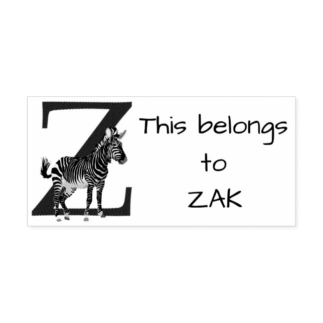 Zebra Initial Stämpel (Tryck)