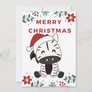 Zebra jul Zebror Vinterdjur Julkort