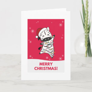 Zebra jul zebror vinterdjur kort