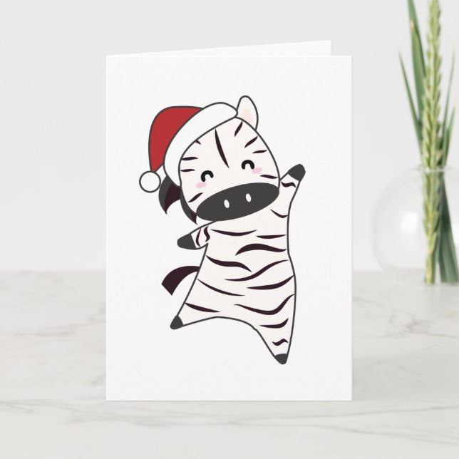 Zebra Jul Zebrors Winter Animals Kort (Framsida)