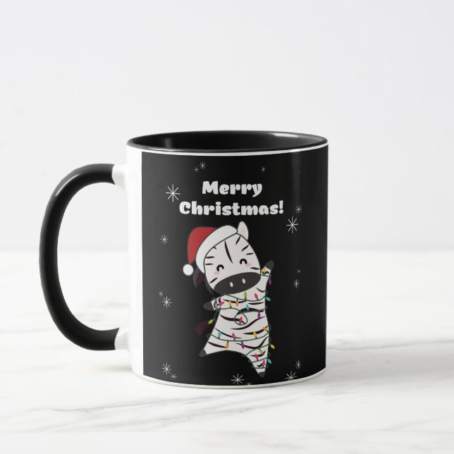 Zebra Jul Zebrors Winter Animals Mugg (Vänster)