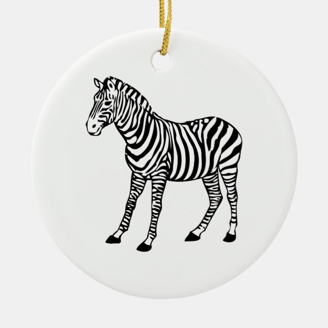 zebra julgransprydnad keramik (Framsidan)