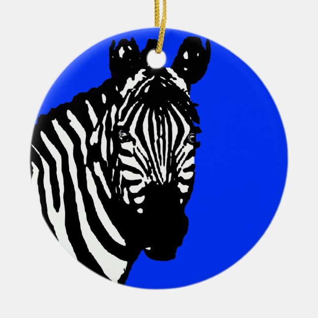 zebra julgransprydnad keramik (Framsidan)
