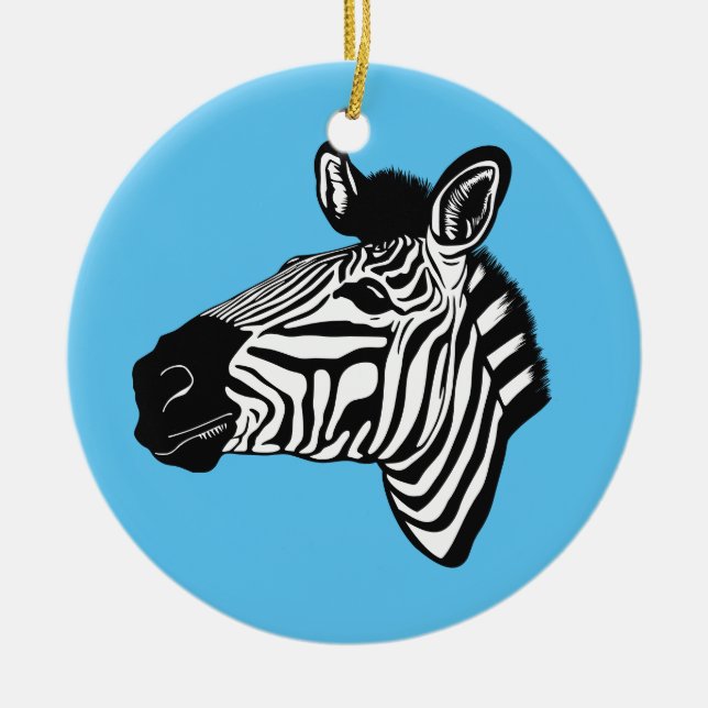 Zebra Julgransprydnad Keramik (Framsidan)