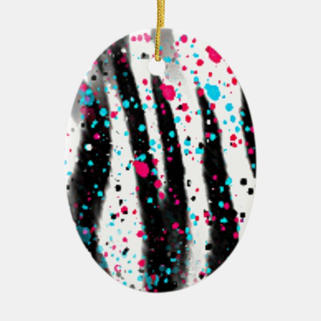 Zebra Julgransprydnad Keramik (Framsidan)