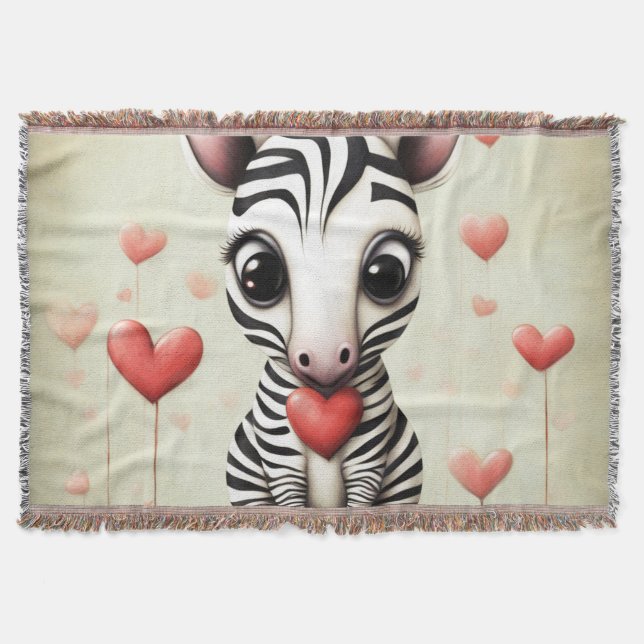 Zebra Kärlek 1 Filt (Framsidan)