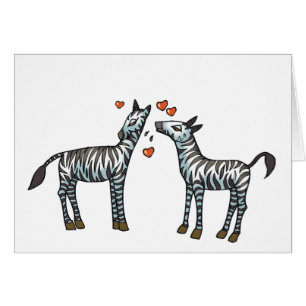 Zebra Kärlek-kort Hälsningskort