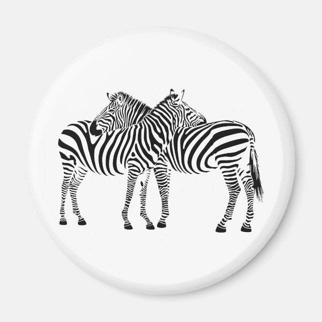 Zebra Kärlek Magnet (Framsidan)