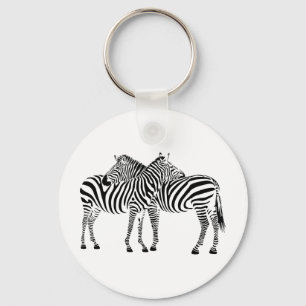 Zebra Kärlek Nyckelring