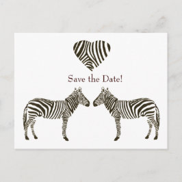 Zebra Kärlek Spara Datum Meddelande Vykort