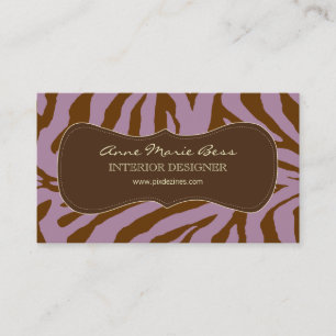 Zebra Lavender Chocolate affärskort Visitkort