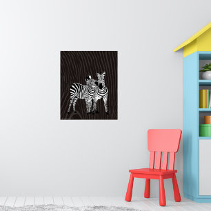 Zebra Lek Poster