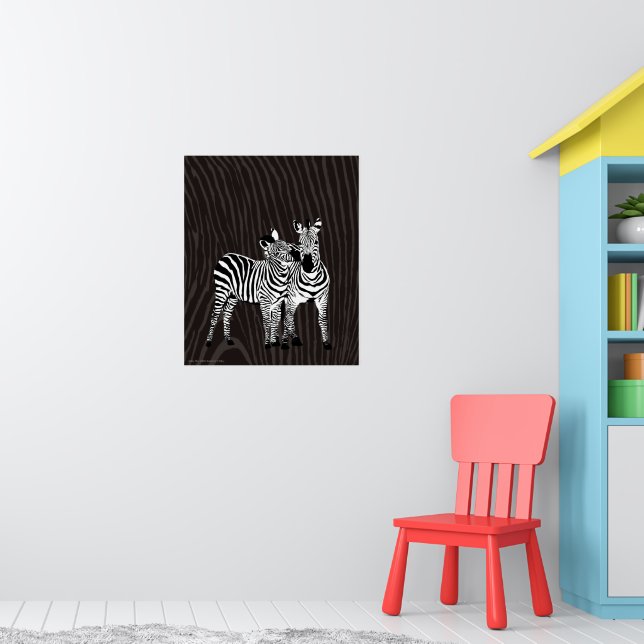 Zebra Lek Poster (Barnkammare 1)