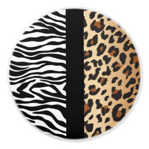 Zebra & Leopard Gepardtryck Byrå Skåp Knopp