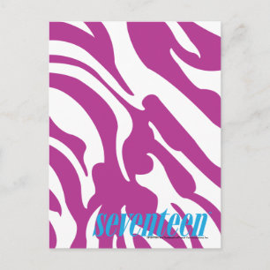 Zebra Lila Vykort