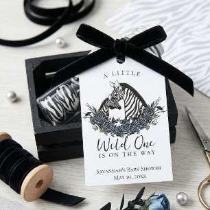 Zebra Lilla Vilda En Bebis Babyshard Favorit Tag Presentetikett