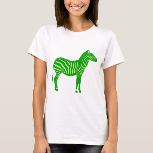Zebra - Lime Green-skuggor Tee Shirt