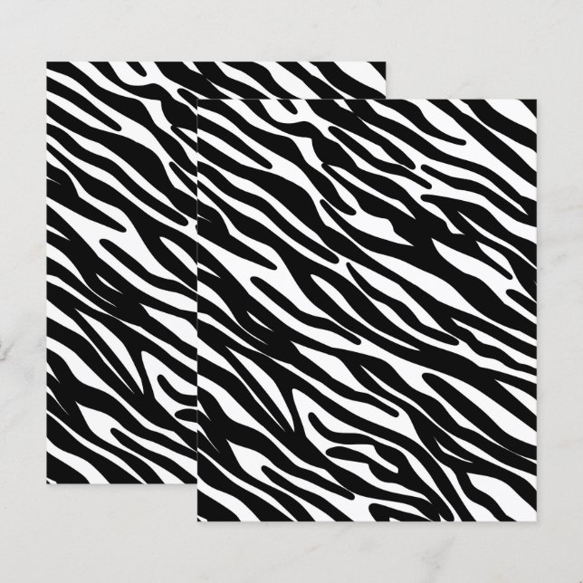 Zebra Linjerad Tryck, Afrikansk Safari Zebraskinn (Fram/baksida)