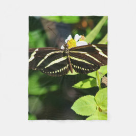 Zebra Longwing Butterfly Fleecefilt