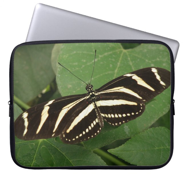 Zebra Longwing Butterfly Laptop sleeve (Framsidan)