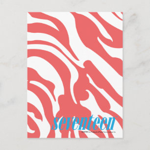 Zebra LtPink Vykort