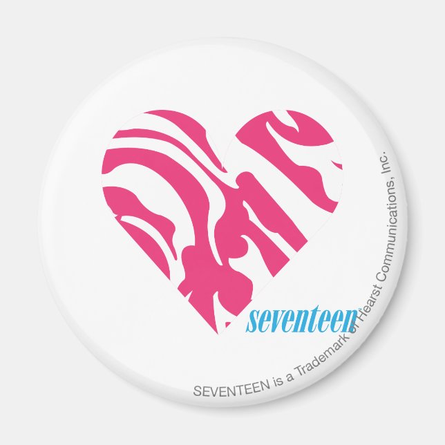 Zebra Magenta 2 Magnet (Framsidan)