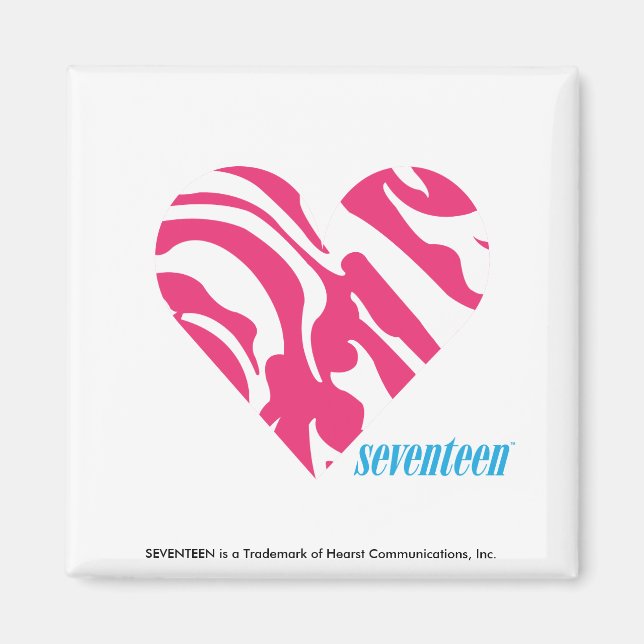 Zebra Magenta 2 Magnet (Framsidan)