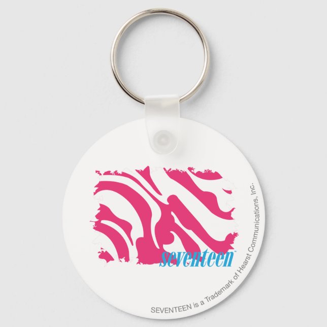 Zebra Magenta 3 Nyckelring (Framsida)