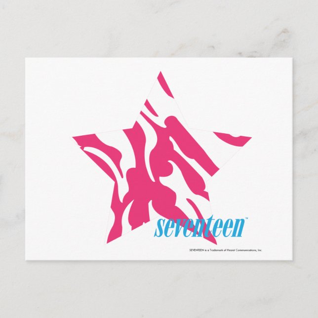 Zebra-Magenta 4 Vykort (Framsida)