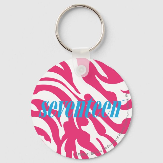 Zebra Magenta Nyckelring (Framsida)