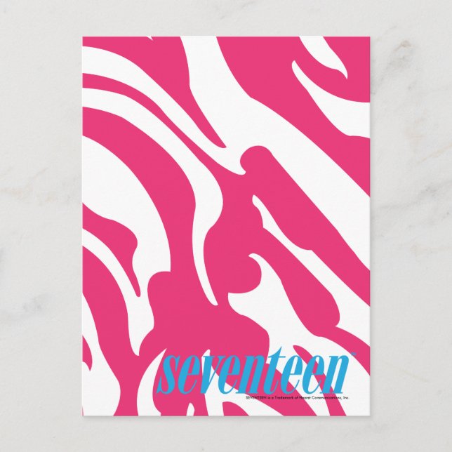 Zebra Magenta Vykort (Framsida)
