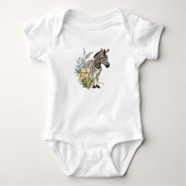 Zebra med Flowers T Shirt