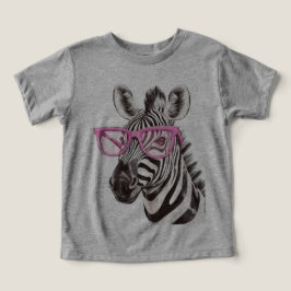 Zebra med Rosa Glass T Shirt