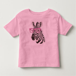 Zebra med Rosa Glass T Shirt