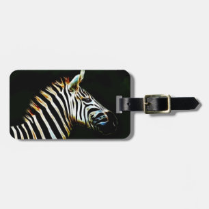 Zebra med svart och vitt rand i Afrika Bagagebricka