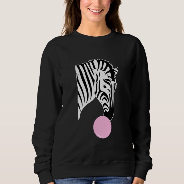 Zebra med tuggummi t shirt (Framsida)