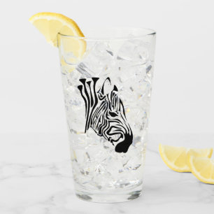Zebra med Twisted Black Rand Glaskopp