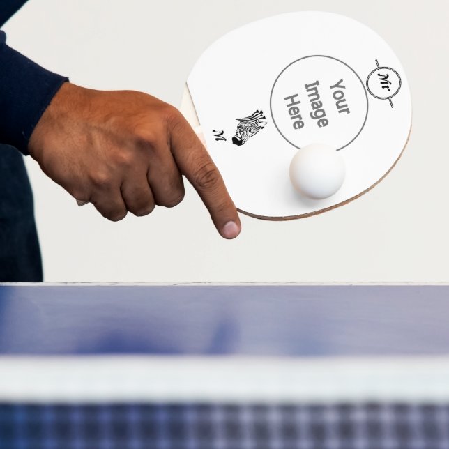 Zebra med Twisted Black Rand Pingisracket (Insitu)