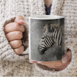 Zebra Modern Watercolor Fine Art Wildlife Kaffemugg