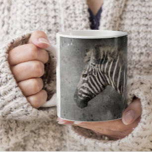 Zebra Modern Watercolor Fine Art Wildlife Kaffemugg